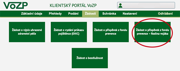 Klientský portál VoZP